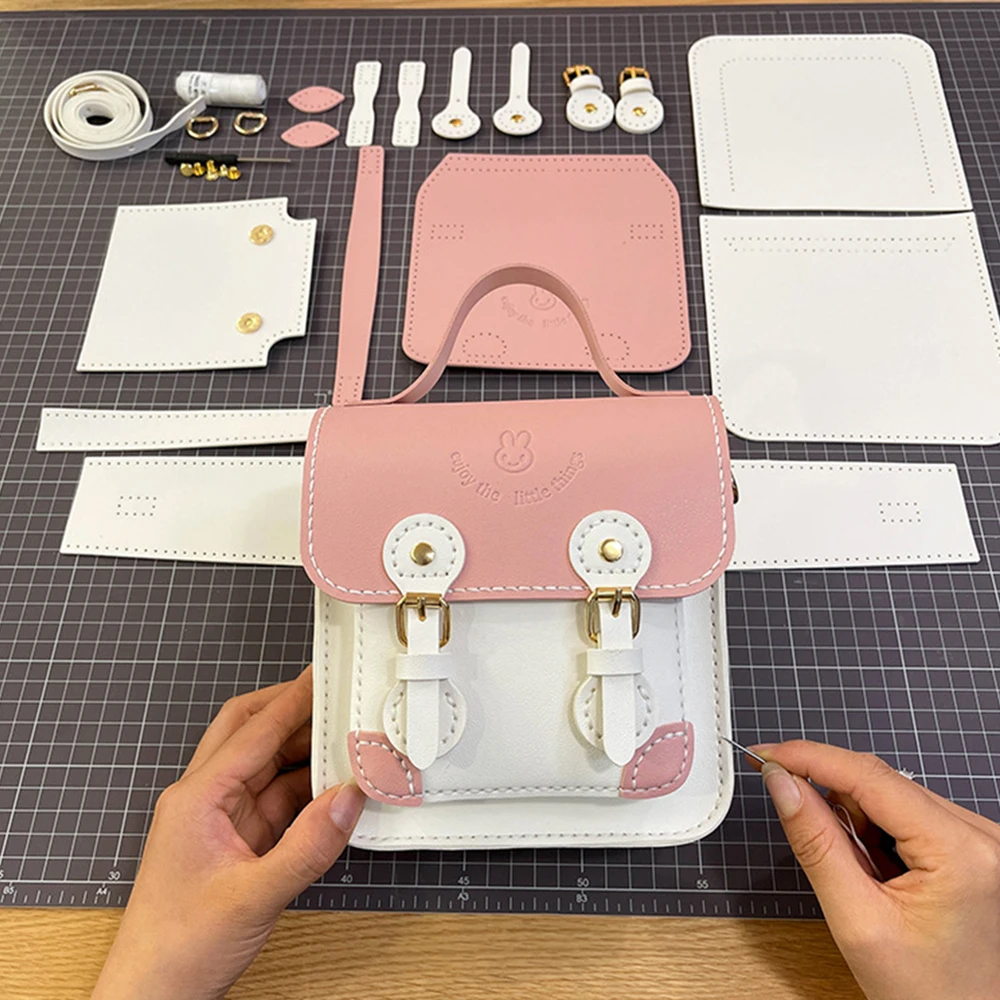 Vintage Retro Handbag Material Set High Quality DIY Handmade Bag Bottoms Cover Shoulder Messenger bag With Hardware Accessories