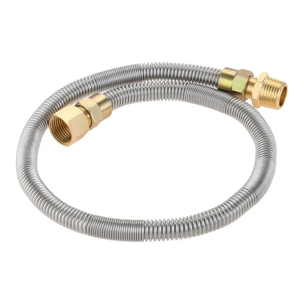 

12inches Stainless Steel Corrugated Supply Hose Water Heater Connector Water Heater Connector Extendable Corrugated Pipe