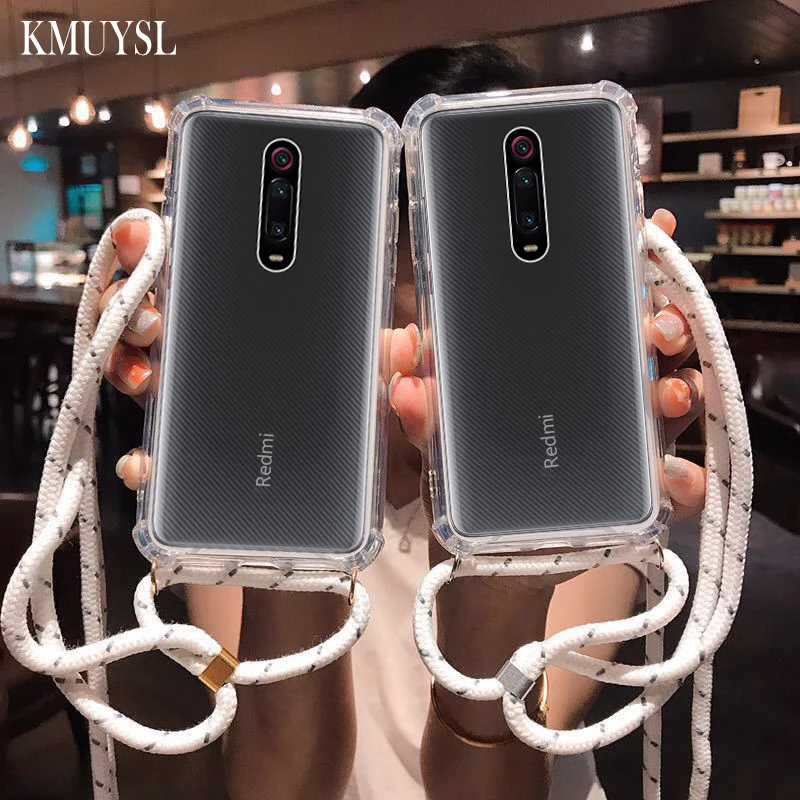 Чехлы для Xiaomi Mi 9T 9 8 se A3 A2 Lite CC9 Redmi 7 7A Note7 6 5 k20 Pro ремешок шнур цепочка ожерелье