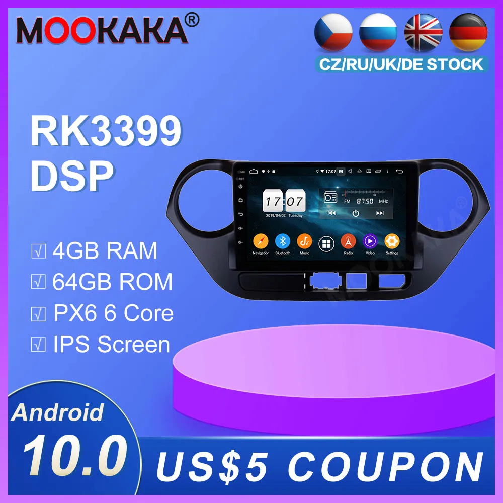 

Android 10.0 CAR DSP For Hyundai Grand I10 2013 - 2019 Car Multimedia Stereo Player No DVD Radio GPS Navigation Head unit screen