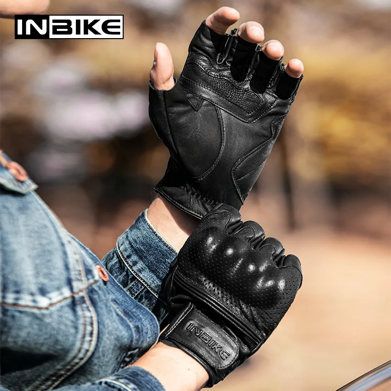 Мотоциклетные Перчатки INBIKE перчатки из козьей кожи защитная Экипировка