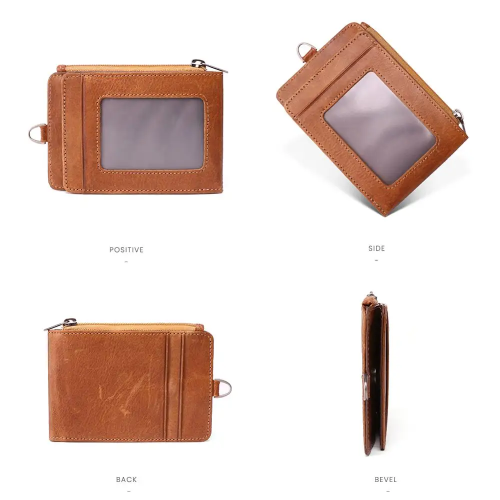 Мужской кошелек из натуральной кожи JOGUJOS модный с радиочастотной идентификацией