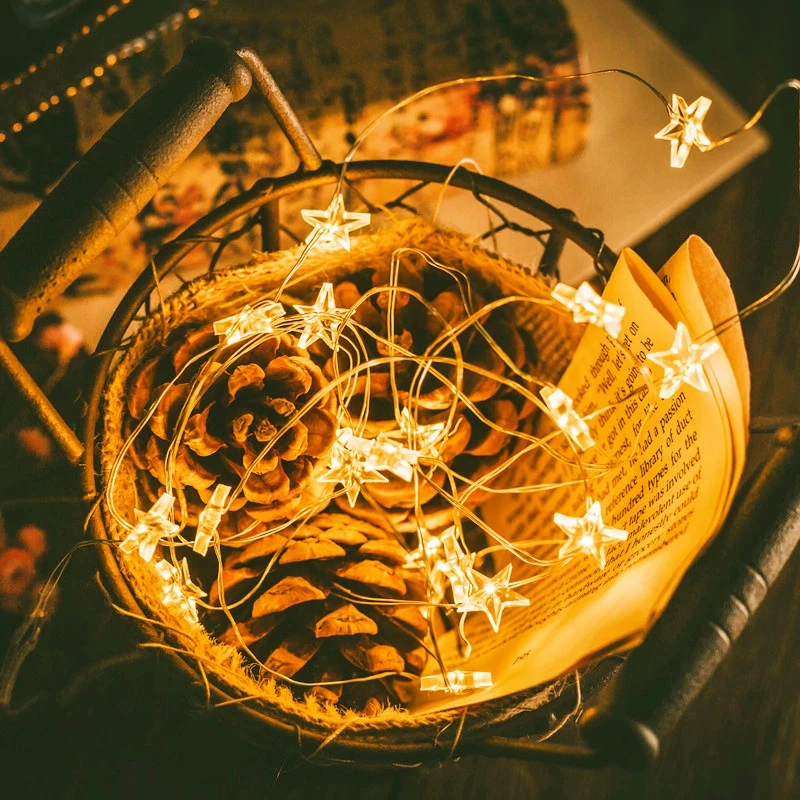 

Star String LED Decor Lights USB Operated Fairy Lights Copper Wire Light String Xmas Garland Home Party Decorative 1/2/3/4/5/6 M