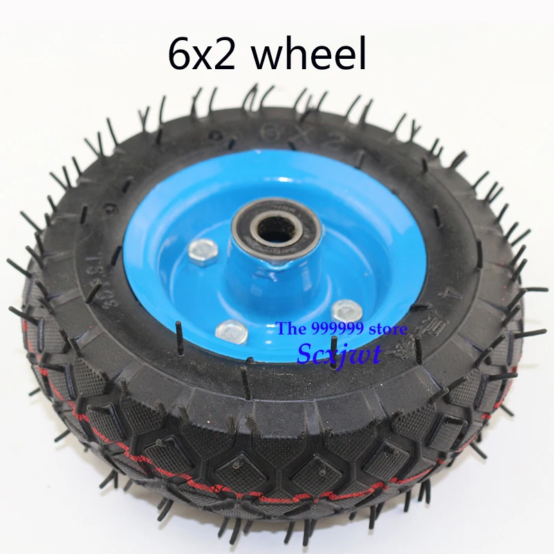 

Newest 6x2 tire tyre rim 6 inch 15cm pneumatic wheel pump wheel trolley cart wheel roller caster wheel caster 6*2