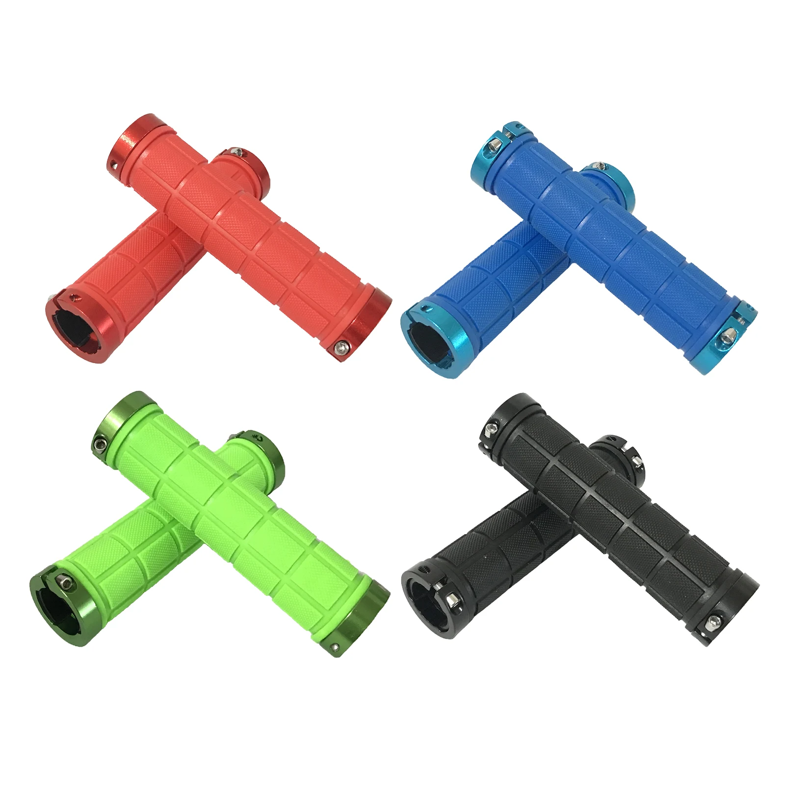 1 пара ручек на руль велосипеда двойной замок рукоятке |Упоры для рук велосипеда| |