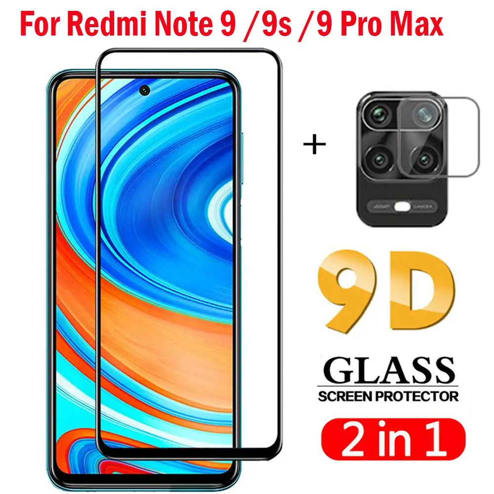 9D премиум класса закаленное стекло для Xiaomi Redmi Note 9s 9 Pro Max протектор экрана 2 в 1