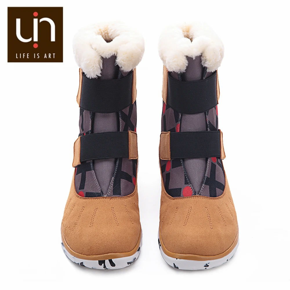 Серия UIN Ashmole теплые осенние модные ботинки для мужчин микроволокнистая замша