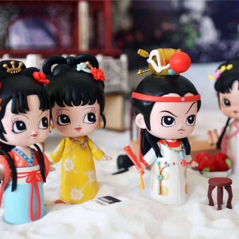 

Chinese Style Ancient Blind Box Toys For Collection Dream of the Red Chamber Doll Hand-made Cute Girls Decoration OrnamentsZH151