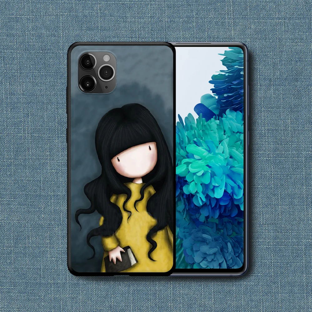 

Santoro Gorjuss Cute Cartoon Phone Case For iPhone 4 4s 5 5S SE 5C 6 6S 7 8 Plus X XS XR 11 12 Mini Pro Max 2020 black