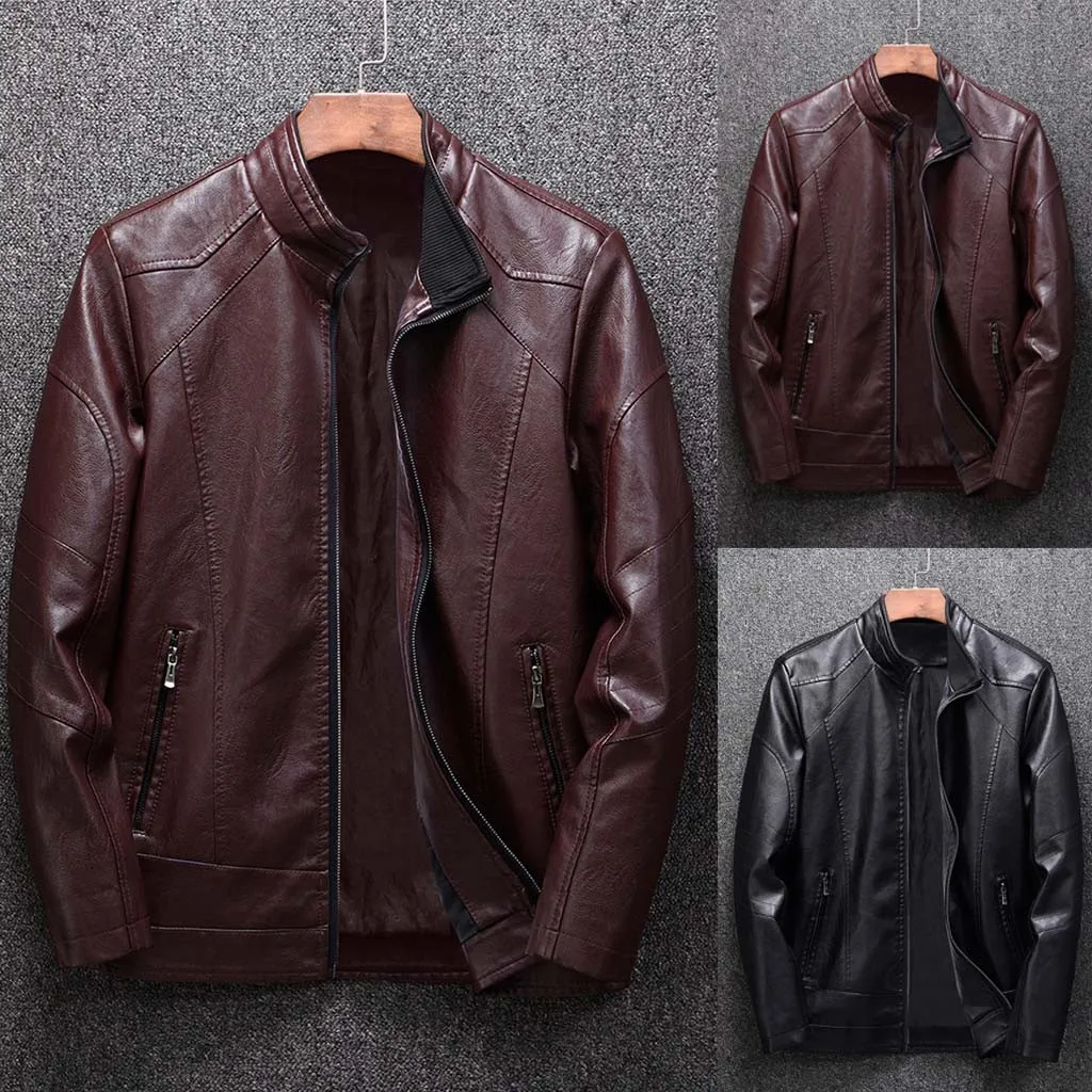 Куртка мужская зимняя однотонная на молнии Повседневная Верхняя одежда с