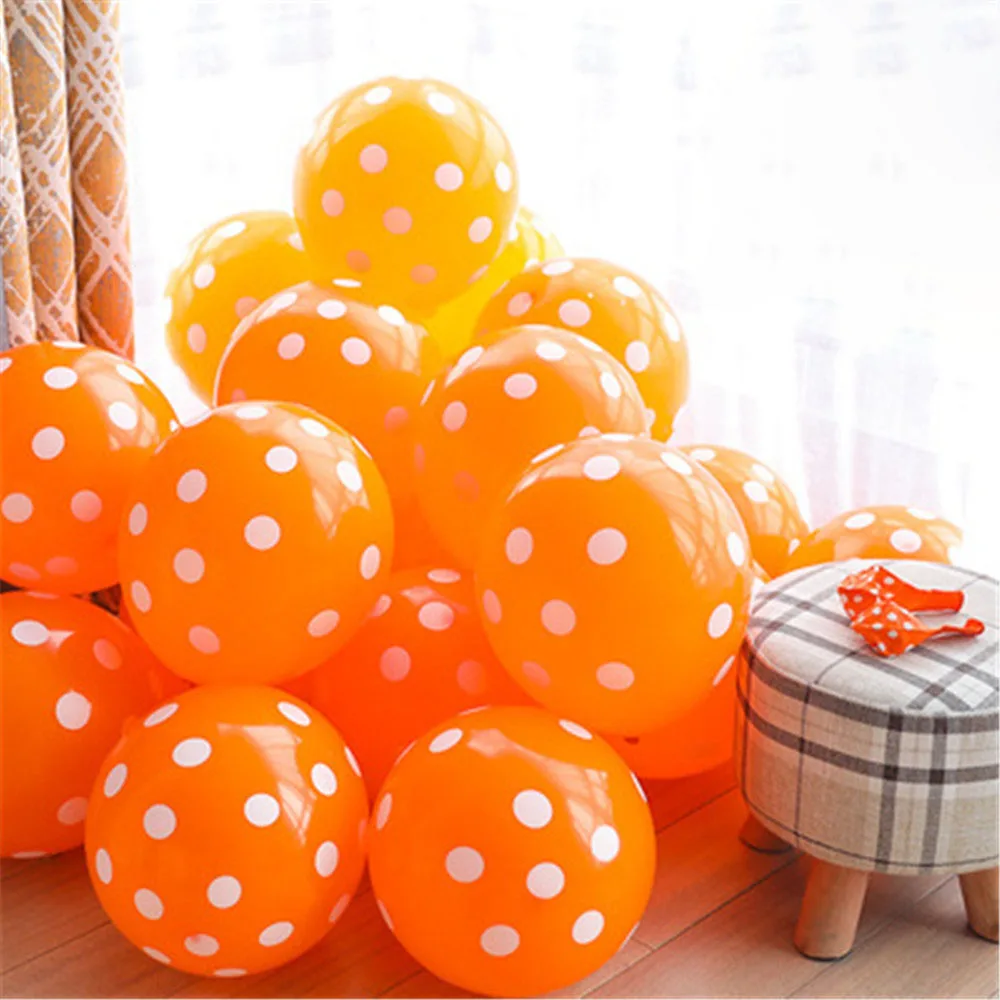

10Pcs/lot 12 inch Multicolor Polka Dot Balloons Blue Pink Inflatable Latex Balloons for Wedding Birthday Party Baby Shower Decor