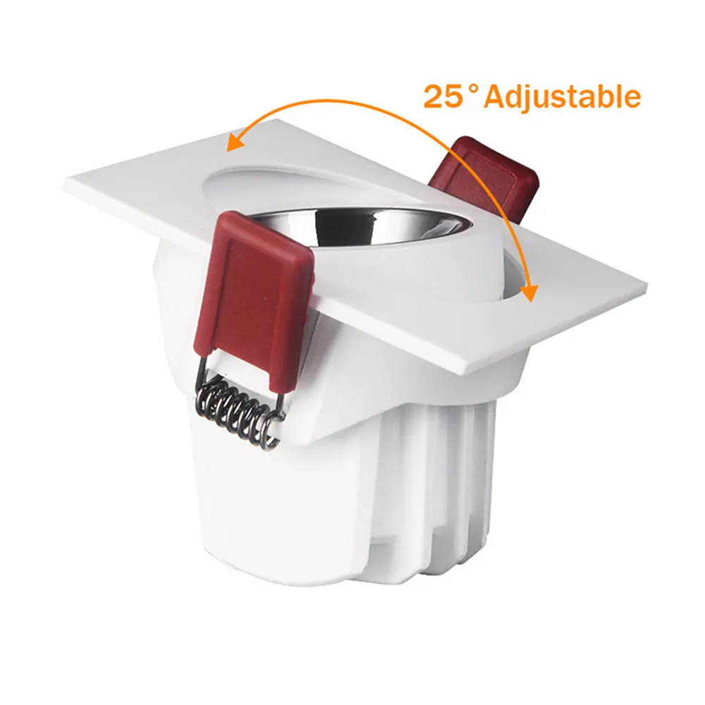 Потолочный светодиодный светильник Recesse диммируемая алюминиевая лампа 7 Вт 12 COB