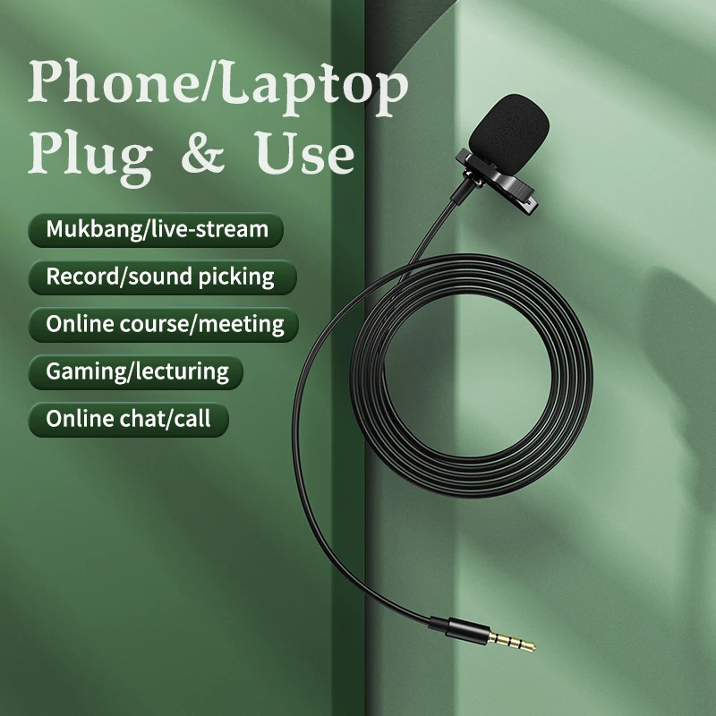 Remax K06 Lavalier Microphone 3.5mm Connector 1.5M Length Professional Mini Clip Mic | Электроника