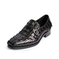hulangzhishi new crocodile leather male formal shoes business leisure pure manual men shoes male dress shoes