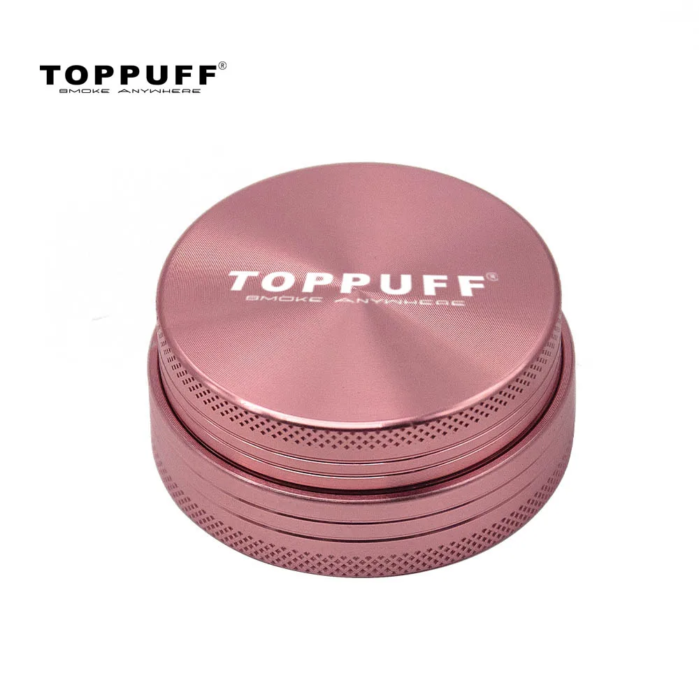 

TOPPUFF Aircraft Aluminum Herb Grinder 60MM 4 Piece Metal Smoking Tobacco Grinder Ultra-thin Pocket Size DIY Combination