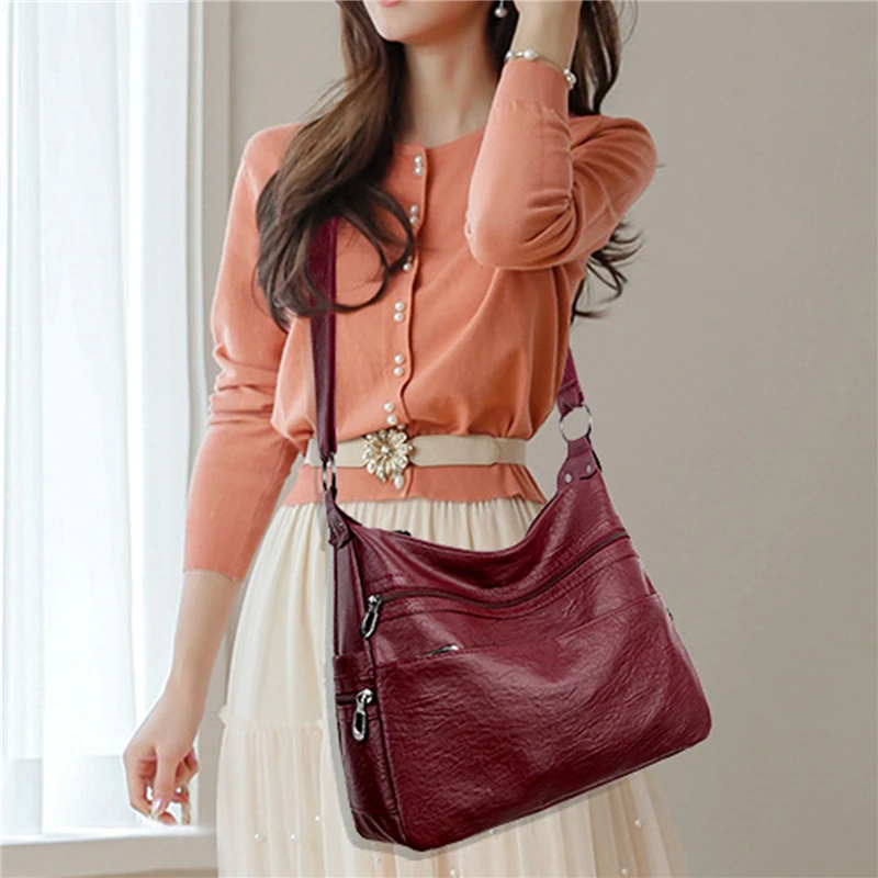 

Luxury Womens Handbags High Quality Crossbody Bags Women 2021 Fashion New Soft Skin High Capacity Female Shoulder Bags