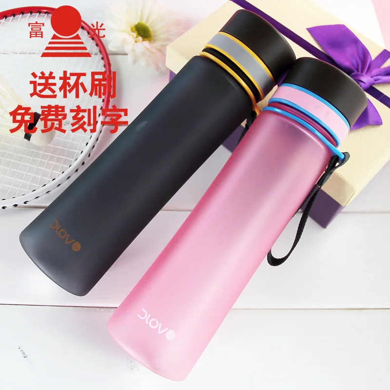 Простая портативная чашка для воды матовая крышка студентов бутылки мальчиков и