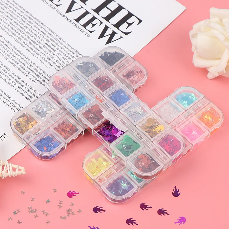

3D Butterfly Nail Art Glitter Holographic Nail Sequins Flakes Slices Sticker Sparkly DIY Manicure Decorations Accessories