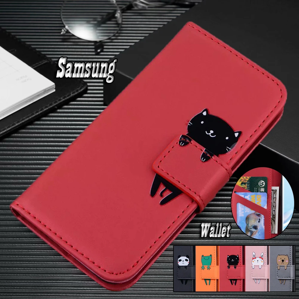 Симпатичный кожаный чехол книжка с подставкой и отделением для карт защитный