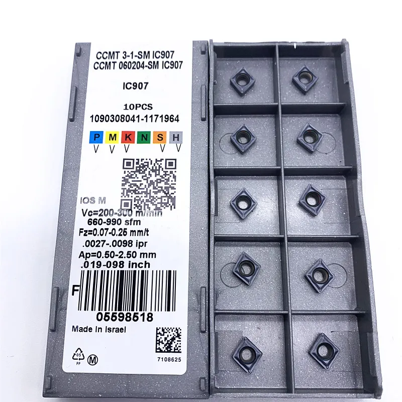 

CCMT060204 CCMT060208 CCMT09T304 CCMT09T308 SM IC907/IC908 Internal Carbide insert CCMT 060204 060208 09T304 Lathe Cutter Tool