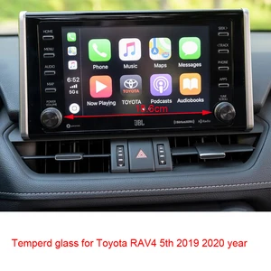tempered glass screen protective film for toyota rav4 5th 8 inch central control display car navigation protector 2019 2020 free global shipping