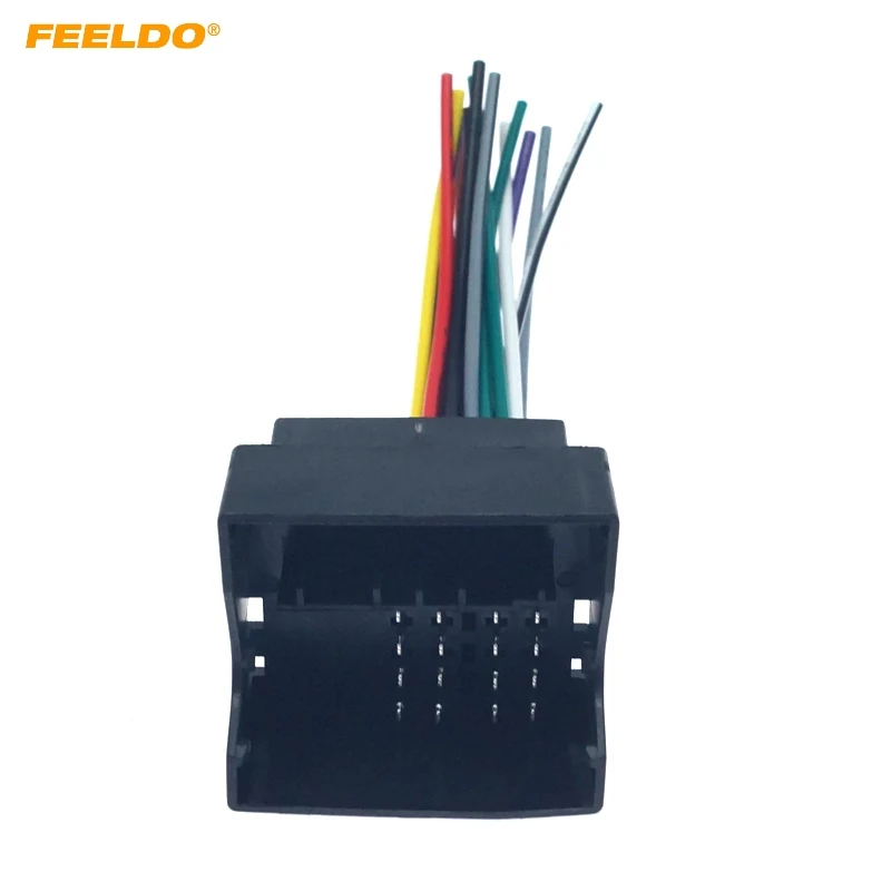 

FEELDO Car Radio Audio Stereo Amplifier Interface Wire Harness for Audi/BWM/Volkswagen/Mini/Dodge Install Aftermarket CD/DVD