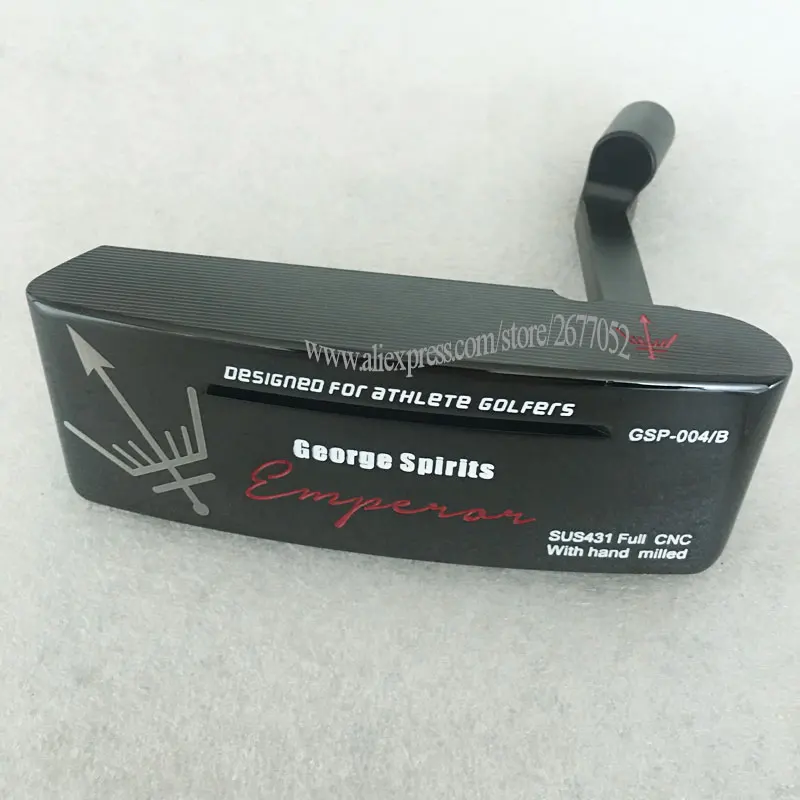 

Men New Golf head George spirits Golf putter black color Right Handed clubs head No Putter shaft Cooyute Free shipping