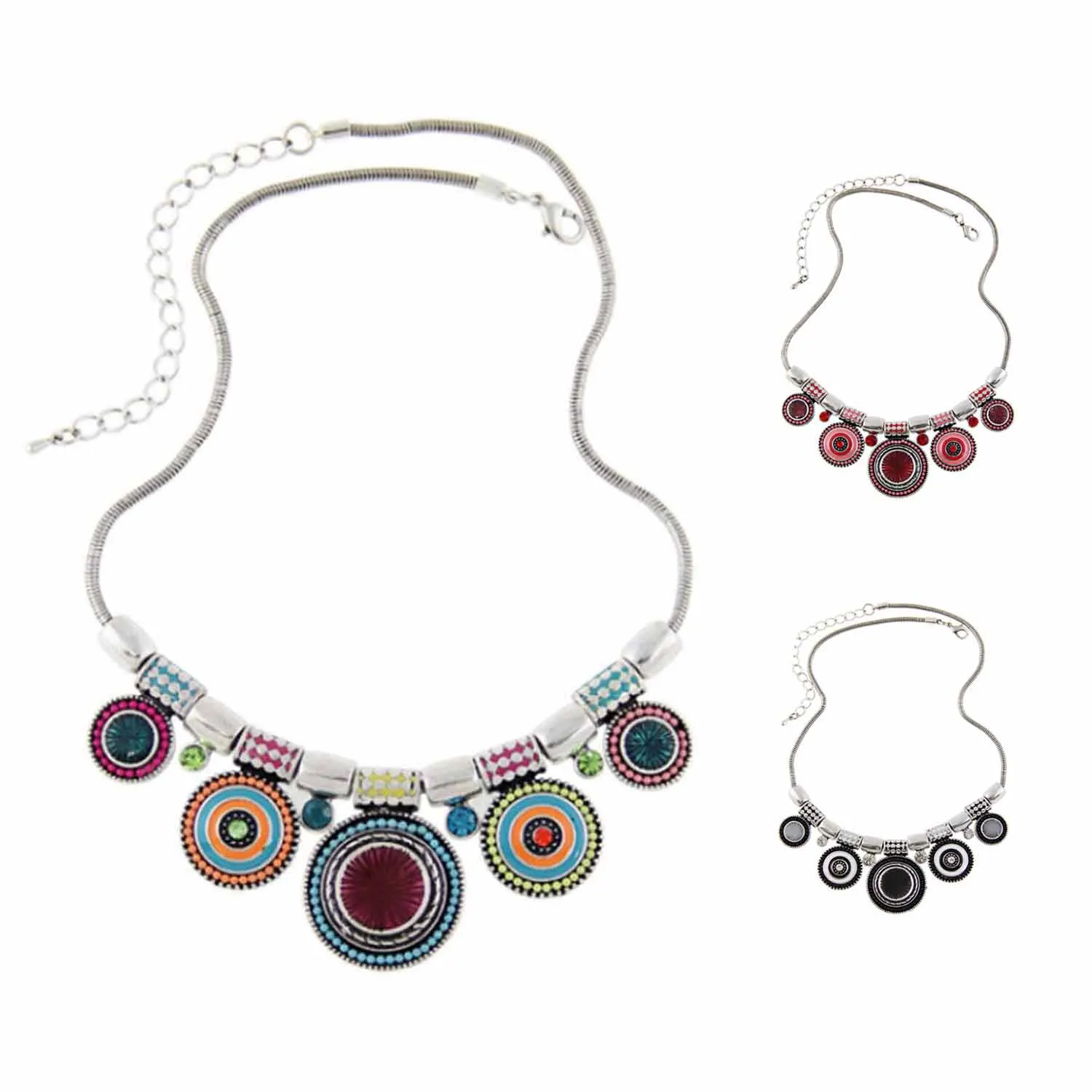 

Womens Bohemian Alloy Rhinestone Necklace