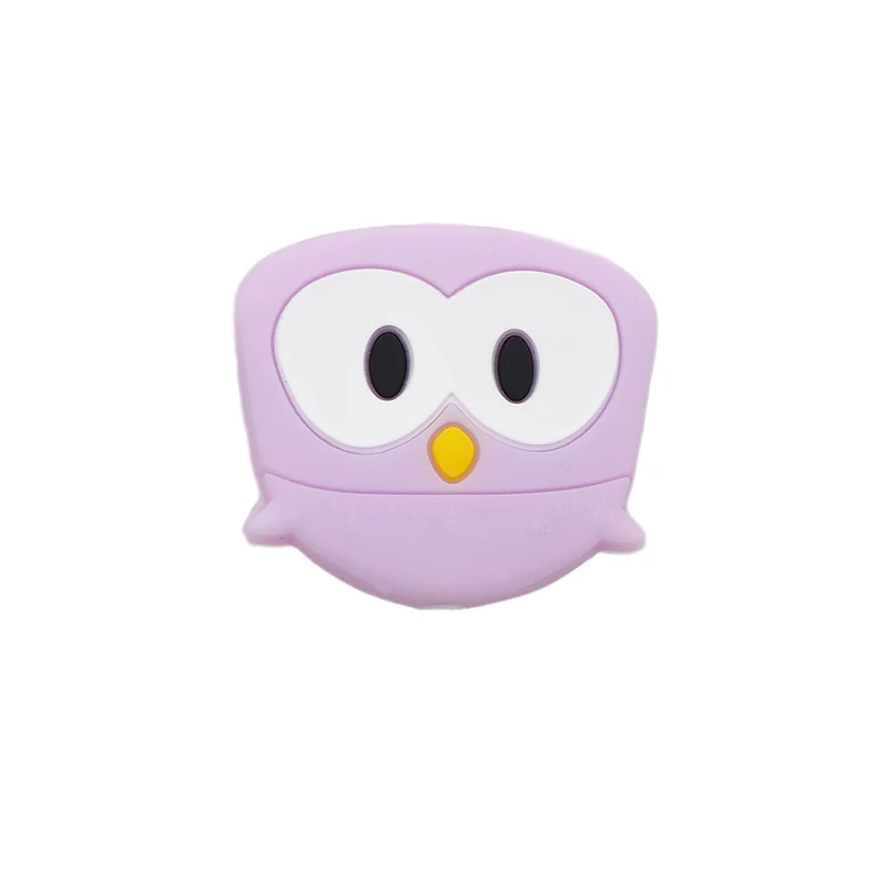 Purple Chengkai 10 шт силиконовый Прорезыватель для зубов в форме единорога бусины DIY животное детский Прорезыватель для зубов Монтессори мультфильм ювелирные изделия игрушка изготовление Пингвин бусины - Цвет: Purple