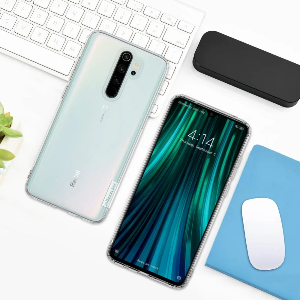 Прозрачный чехол для xiaomi redmi note 8 pro NILLKIN Nature TPU Прозрачная мягкая задняя крышка redmi note 8 pro Чехол в подарок держатель для телефона