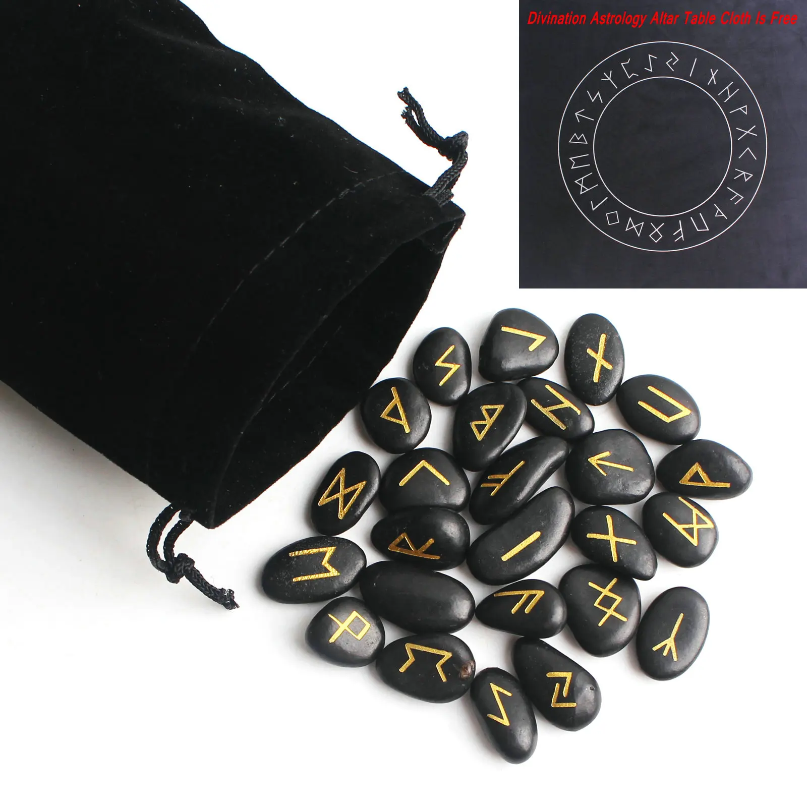 

25Pcs Natural Black Riverstones Chakra Divination Rune Crystals Freedom Shaped Rune Stones Gemstone Healing Stone Decor