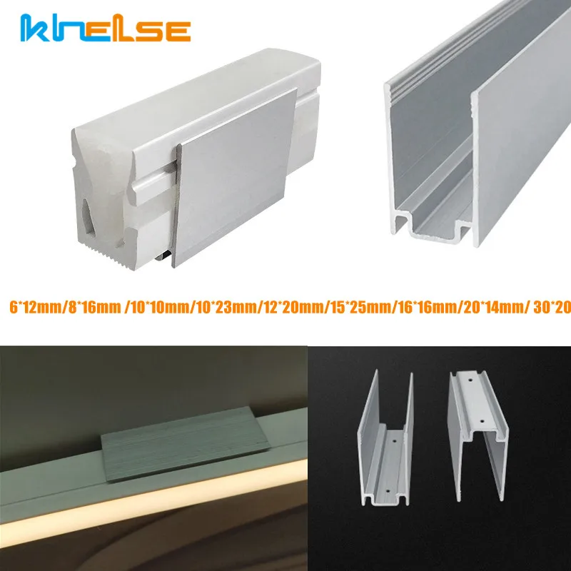 Полоска светодиодная неоновая алюминиевая пластиковая с зажимом для 220 В 24 2835 5050