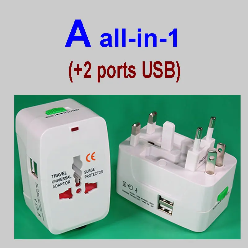 Универсальный адаптер питания Все в 1 конвертер США Китай Великобритания