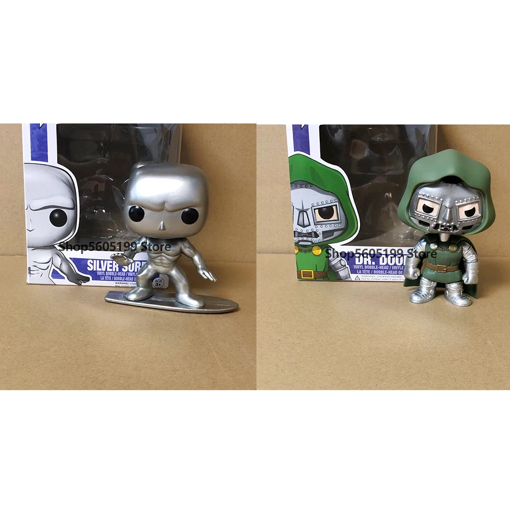POP Doctor Doom Серебряный Серфер с коробкой Фигурки игрушки Коллекционная модель acton