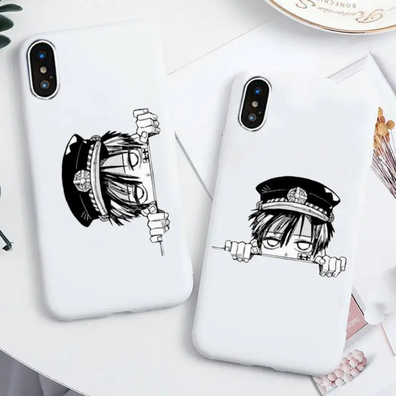 

H-HaNako Kun Phone Case For IPhone 6 6s 7 8 Plus X Xs Xr Xsmax 11 12 Pro Promax 12mini Candy White Silicone Cover