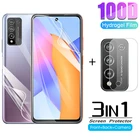 Гидрогелевая пленка 3 в 1 для экрана Huawei honor 10x10 20 lite 10 10i 20i, протектор камеры для honor 10x lite, полное покрытие, мягкая защита