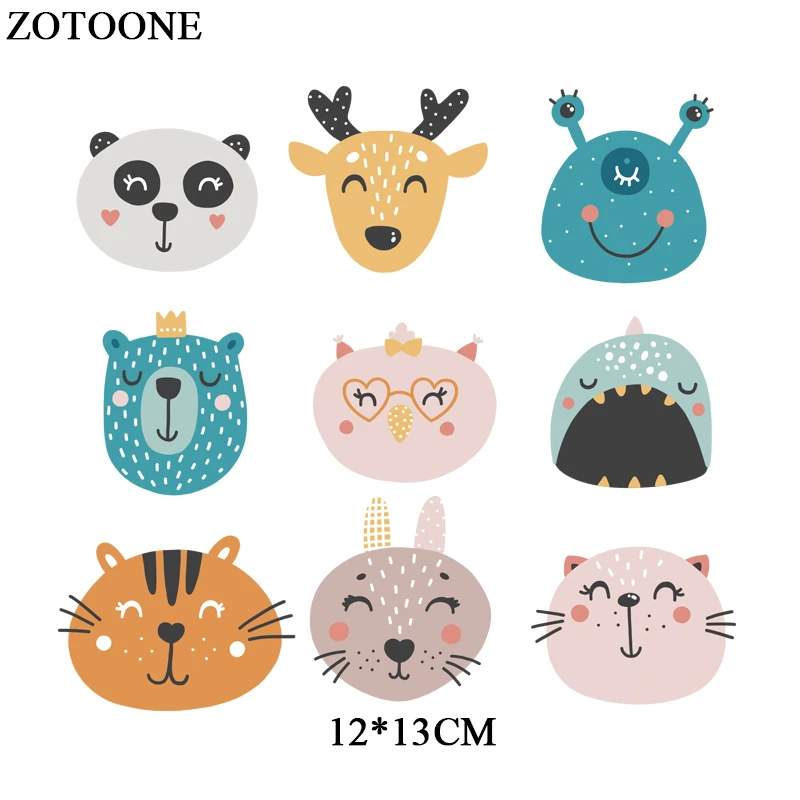 Термонаклейки ZOTOONE для глажки с изображением милых кошек нашивки детской одежды