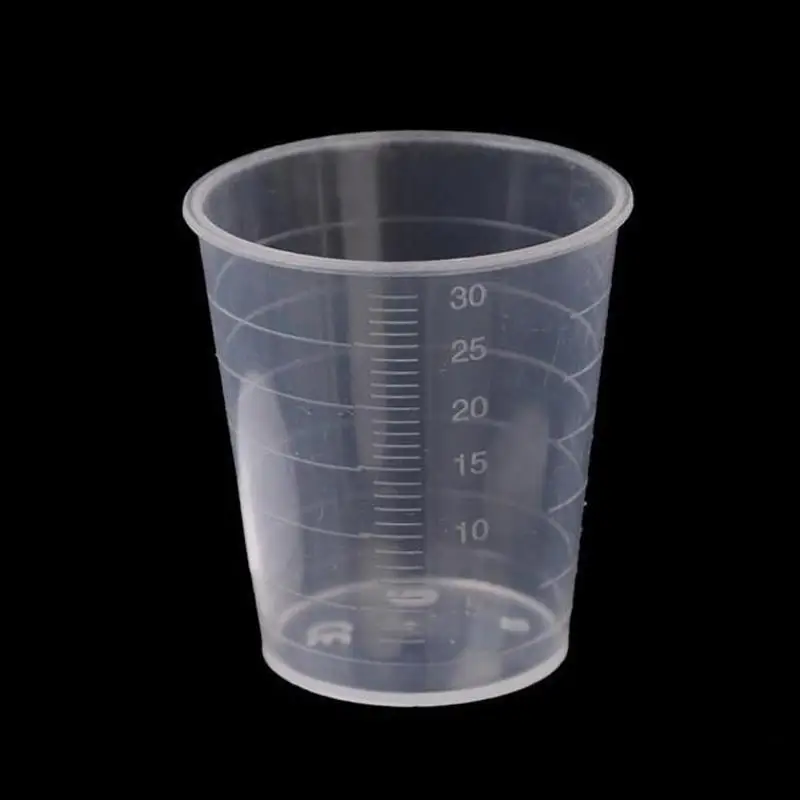 Пластиковые мерные чашки с крышкой и градуированным мерным стаканом 10 шт. 30/50 мл