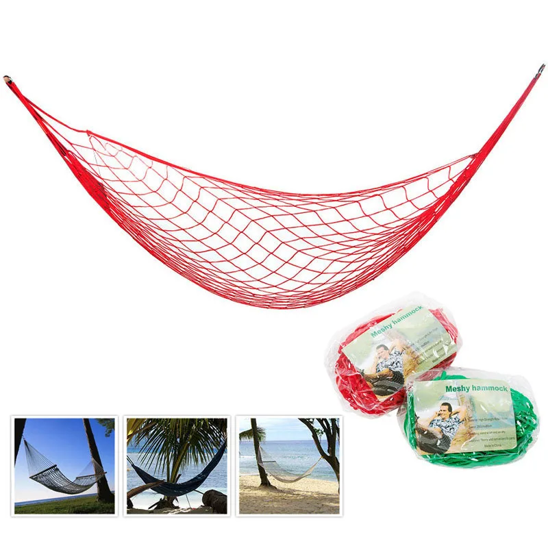 

Outdoor Nylon Hammock Adult Camping Backpacking Travel Survival Garden Swing Hunting Sleeping Bed Portable Hammock