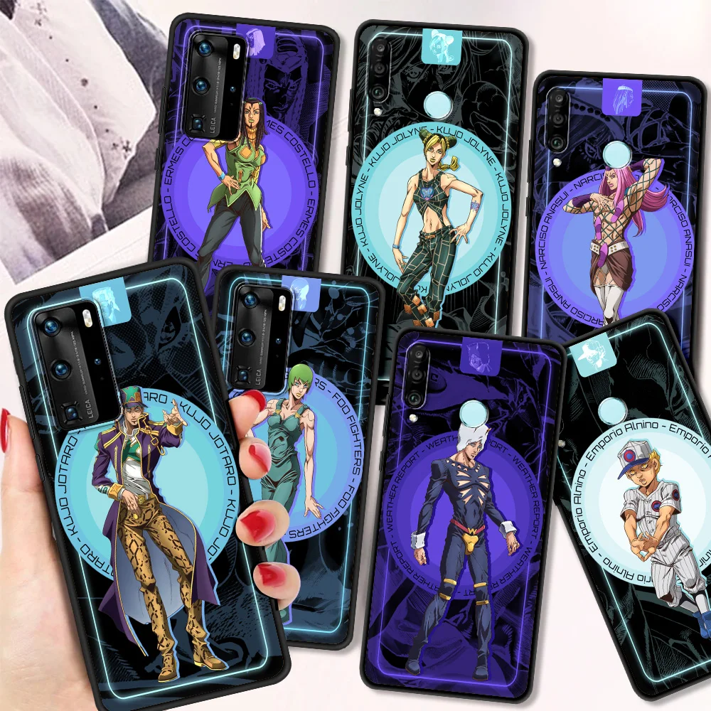 

jojos bizarre adventure DIO brando diogo Anime Phone Case For Huawei P30 Pro P40 Lite E P Smart Z Y7 Y6 2019 Black Celular Cover