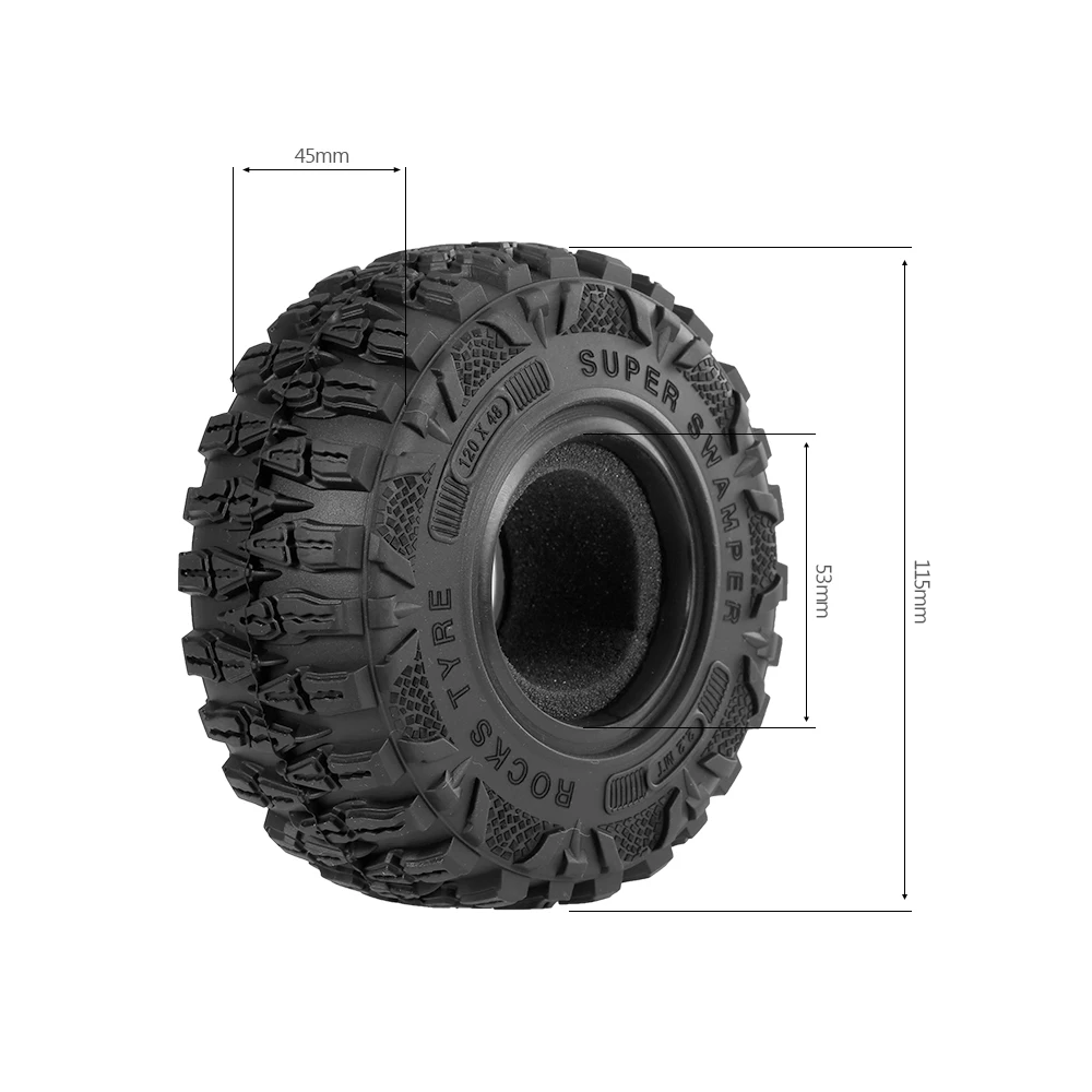 Для 1/10 Traxxas Hsp Redcat Rc4wd tiiya Axial scx10 D90 Hpi Crawler 4 шт. AX6021 2 дюймовое колесо