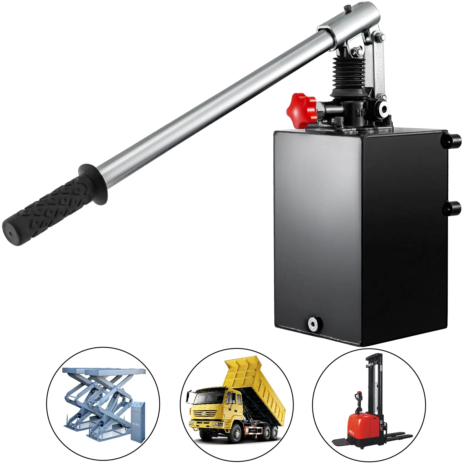 

Ручной гидравлический насос двойного действия VEVOR, 12 В постоянного тока, 3200 фунтов на кв. дюйм, 5 л, металлический резервуар, 2850 об/мин, подъемн...