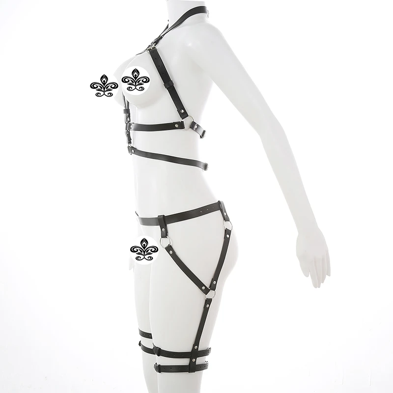 Модный набор из 2 предметов кожаный ремень-портупея для женщин сексуальный