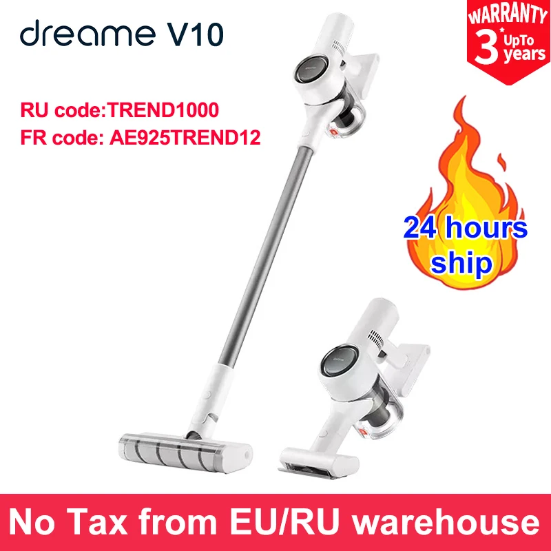 Промокод для пылесоса Dreame V10: Портативный беспроводной портативный пылесос