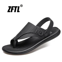 zftl sandals mens soft flip flops sandals and slippers casual mens beach shoes outdoor two wear new summer sandals non slip