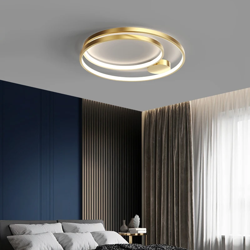 

Modern LED Ceiling Lights For living room bedroom luminaire plafonnier Lampara de techo 110V 220V Gold LED Ceiling lamp for home