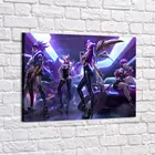 Картина League Of Legends - KDA Группа красочная Картина на холсте, современный домашний декор комнаты