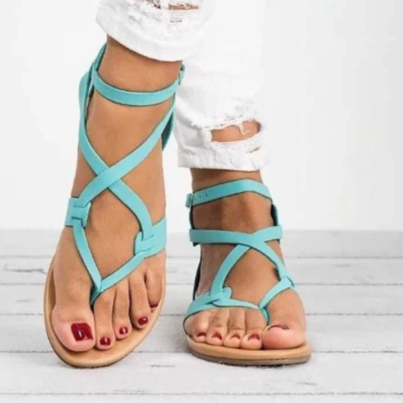 Базовые Женские сандалии новинка 2019 женские летние кожаные шлепанцы