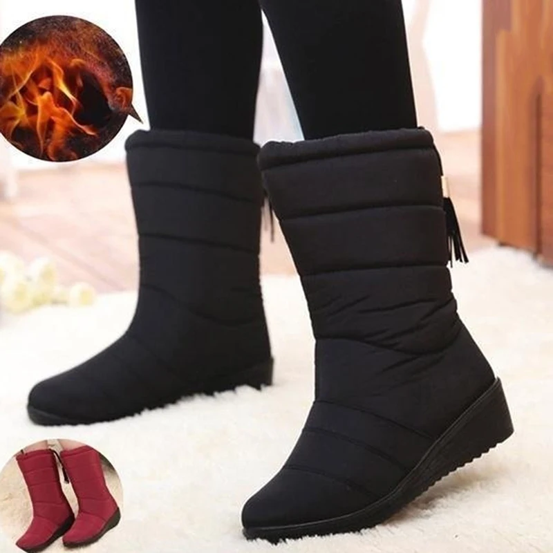 

Shoes Woman Warm Fur Women Platform Boots Fashion Snow Boots Women's Winter Boots Warm Snow Footwear Winter Shoes Botines Mujer