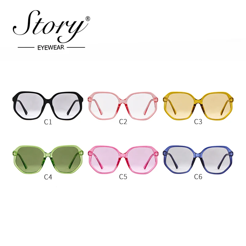 История Карамельный цвет солнцезащитные очки в стиле ретро Брендовая